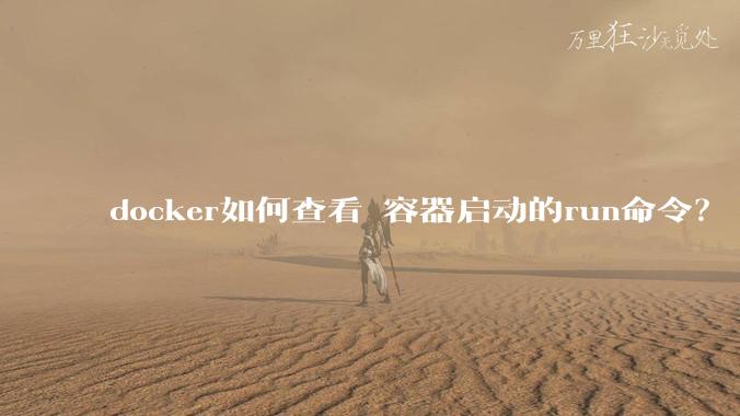 docker如何查看 容器启动的run命令？